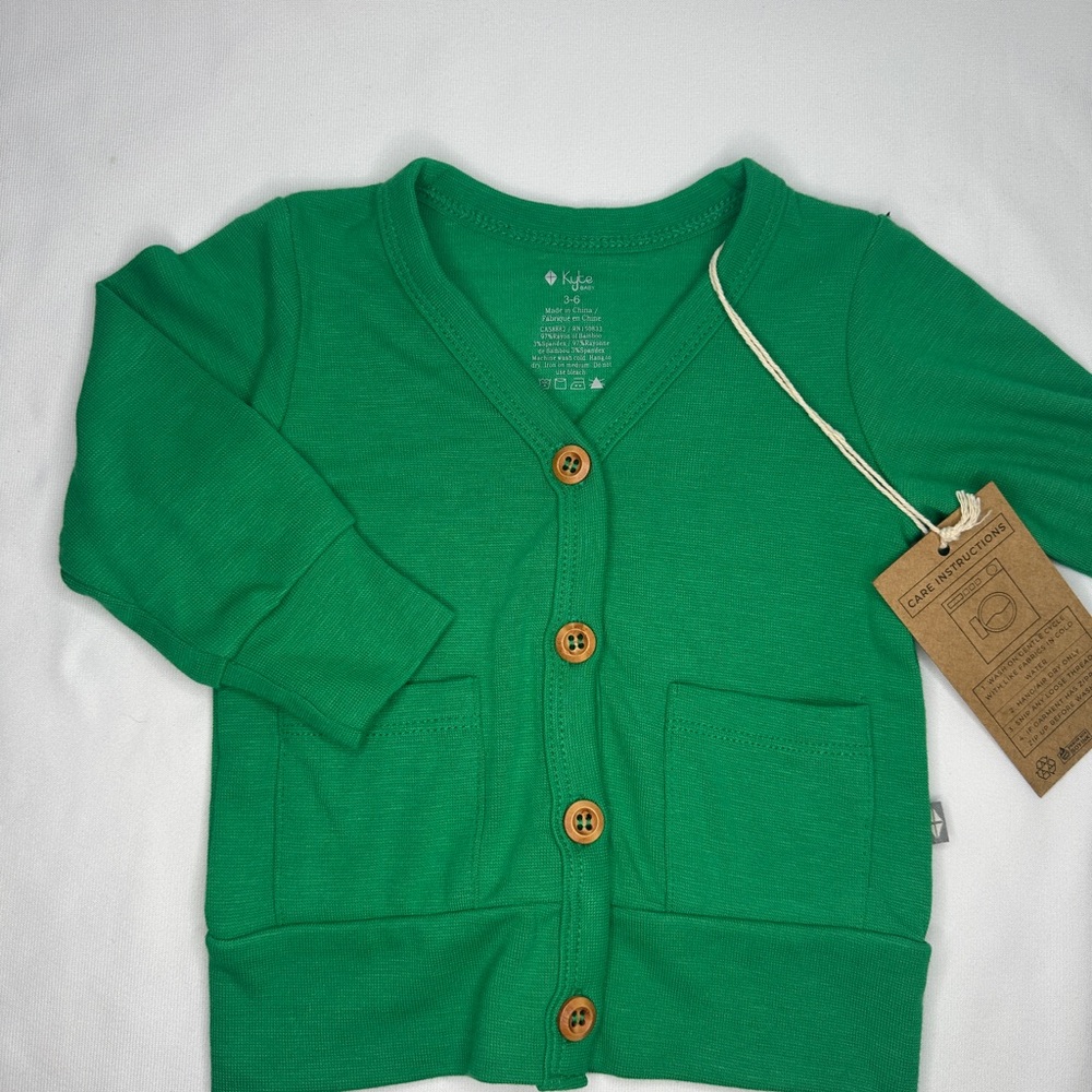 NWT Kyte Baby Green Button Down Cardigan